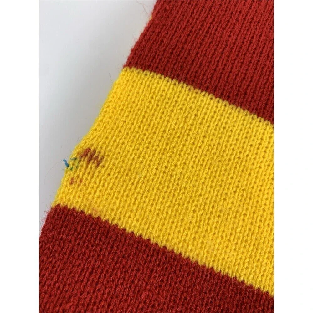 BOGO Harry Potter Gryffindor Striped Scarf Knit Fringe Patch One Size Red Yellow